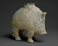 Vaso a forma di cinghiale 3100-2900 a.C.; ceramica dipinta; Iran di sud-ovest; Metropolitan Museum of Art (New York)
