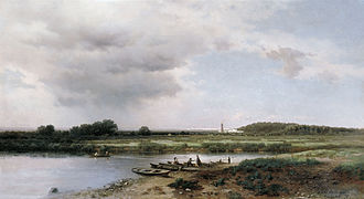 Vue sur la rivière Kazanka, 1875.