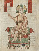 Миниатюра рукописи с изображением Иисуса Эммануила