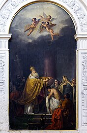 " Le batême de Constantin ", Église San Silvestro de Venise