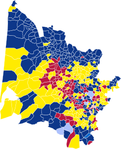 Nuance politique des candidats arrivés en tête dans chaque commune au 1er tour.