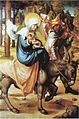 Die sieben Schmerzen Mariä, Mitteltafel, Szene: Die Flucht nach Ägypten (Albrecht Dürer, 1494/97