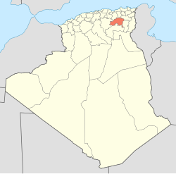 Letak Provinsi Batnah di Aljazair