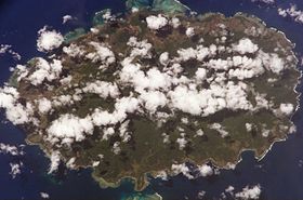 Космический снимок острова.