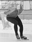 Ants Antson, ehemaliger Eisschnellläufer (Foto von 1966), Fahnenträger 1992