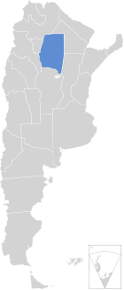 Провінція Сантьяго-дель-Естеро на мапі Аргентини