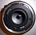 Canon FD 50 mm f/1.8 lens rear