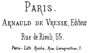 Cartouche éditeur en police décorative