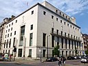 ☎∈ Royal Institute of British Architects headquarters, a 1930s Grade II* listed building designed by architect George Grey Wornum, at 66 Portland Place, London in August 2012.