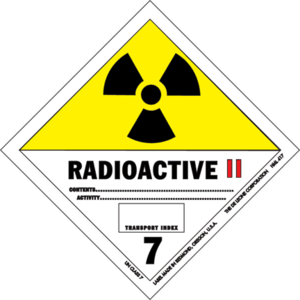 The danger classification sign of radioactive ...