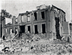 Lindley Hall in the process of being demolished, 22 May 1925.
