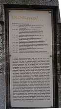 Wolrad Kreusler Denkmal in Sachsenhausen Schrifttafel