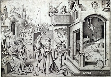 L'Heure de la mort, gravure, 1499, Vienne, Albertina.