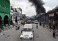 Vista de la devastación en una calle en Puerto Príncipe, tras el terremoto ocurrido el 12 de enero de 2010. Por Marcello Casal Jr. de Agência Brasil