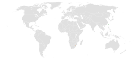 ROCとEswatiniの位置を示した地図