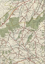 Carte topographique de 1922 (Institut cartographique militaire, Musée du bois de la Cambre).