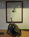 Päpstlicher Helm von 1848, der den Truppen von Pius IX. in der Nähe des Armeemuseums.