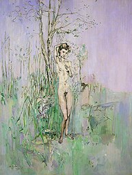 Nøgen kvinde i landskab, 1948