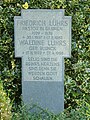 Grabstein für Pastor Friedrich Lührs und Waldine Lührs, geb. Blunck