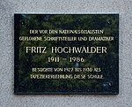 Fritz Hochwälder - Gedenktafel