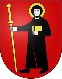 Grb Glarusa koji prikazuje sv. Fridolina