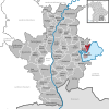 Lage der Gemeinde Gstadt am Chiemsee im Landkreis Rosenheim