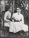 Hellen Keller mit ihrer Lehrerin Ann Sullivan (1888)