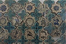 Seljuk mosaic tile decoration from the Kubadabad Palace (early 13th-century Anatolia) Konya Karatay Ceramics Museum Kubad Abad Palace find 2405.jpg