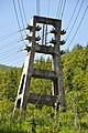 Massiver Betonmast bei Glomfjord, Norwegen