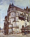 Alfred Sisley: L’Église de Moret, temps pluvieux le matin