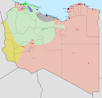 Military situation in Libya in early 2016:
Ansar al-Sharia Islamic State Libyan Civil War.png