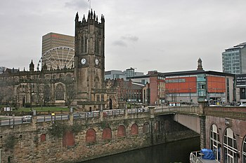 Manchester Cathedral, with the Manchester Cath...