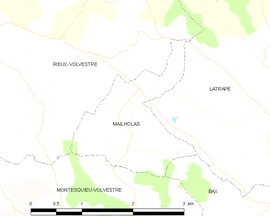 Mapa obce Mailholas
