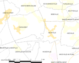 Mapa obce Blosville