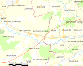 Mapa obce Saint-Jean-lès-Buzy