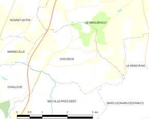 Poziția localității Godisson