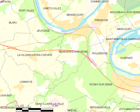 Poziția localității Bonnières-sur-Seine