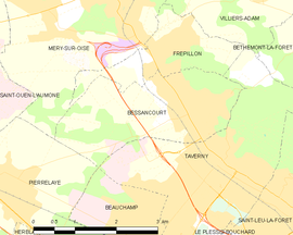 Mapa obce Bessancourt