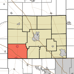 Location of Jackson Township in Boone County