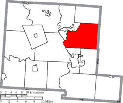 Location of Walnut Township in Pickaway County