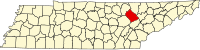 Map of Tenesi highlighting Morgan County