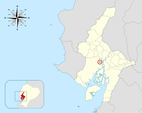 グアヤス州（県）のグアヤキルの位置の位置図