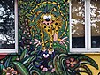 Peinture murale représentant le Marsupilami à Düsseldorf.