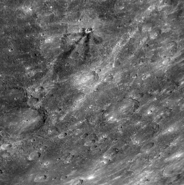 Oblique image acquired by MESSENGER on its second flyby in October 2008