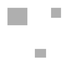 Configuration space of a point-sized robot. White = Cfree, gray = Cobs. Motion planning workspace 1 configuration space 1.svg