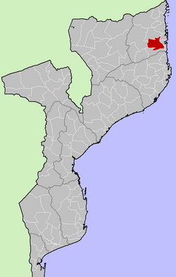 District location in Mozambique