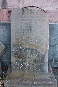 Dalle funéraire du pasteur Johann Carl Eccard[17].
