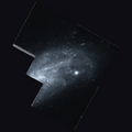 Hochaufgelöste Aufnahme eines Teils der Spiralgalaxie NGC 4781, erstellt mithilfe des Hubble-Weltraumteleskops
