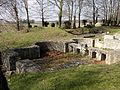 Sudatorium (in primo piano) e tepidarium (a destra).