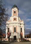 Overview of church of Saint Leonard in Kdousov, Třebíč District.JPG